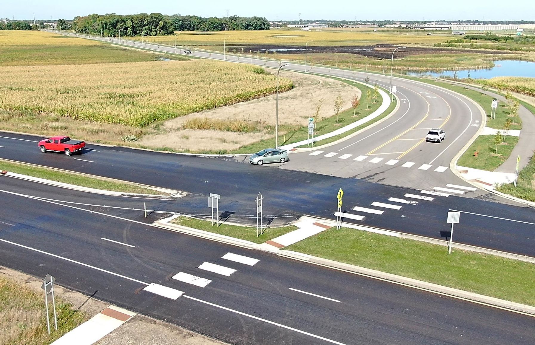 Adams Street and CR 12 intersection